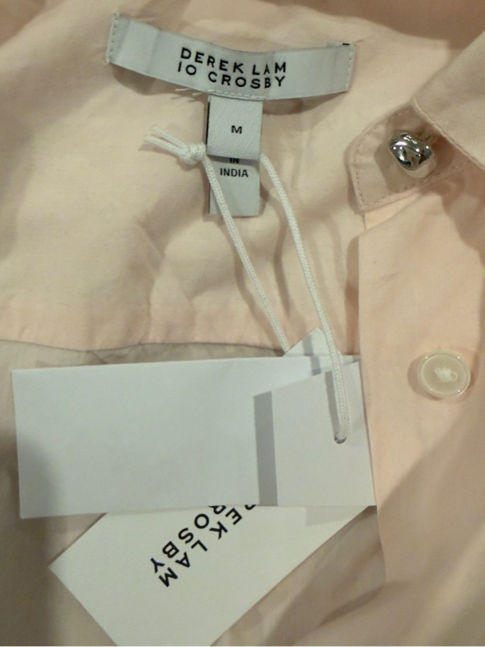 Derek Lam 10 Crosby Valera Pleated Cotton-Blend Shirt NWT size Medium - Picture 6 of 9